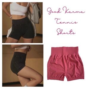 Free People Good Karma Tennis Shorts - Pink